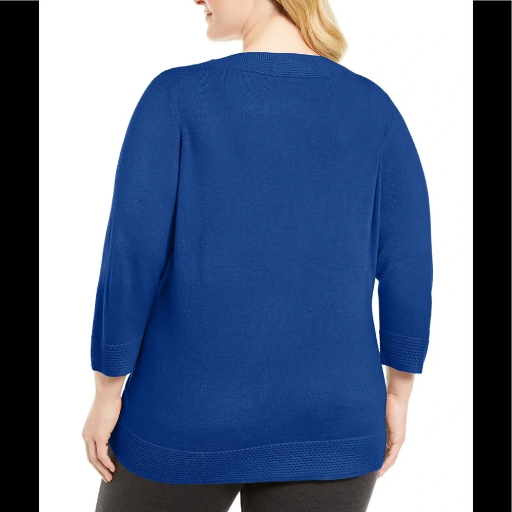 🍇🆕Karen Scott 3/4 Sleeve sweater
